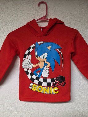 Kids Sonic the Hedgehog Red Hoodie Size 5